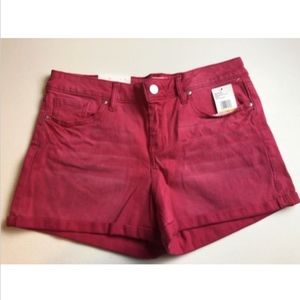 Jessica Simpson Hot Pink Forever Roll Cuff Shorts